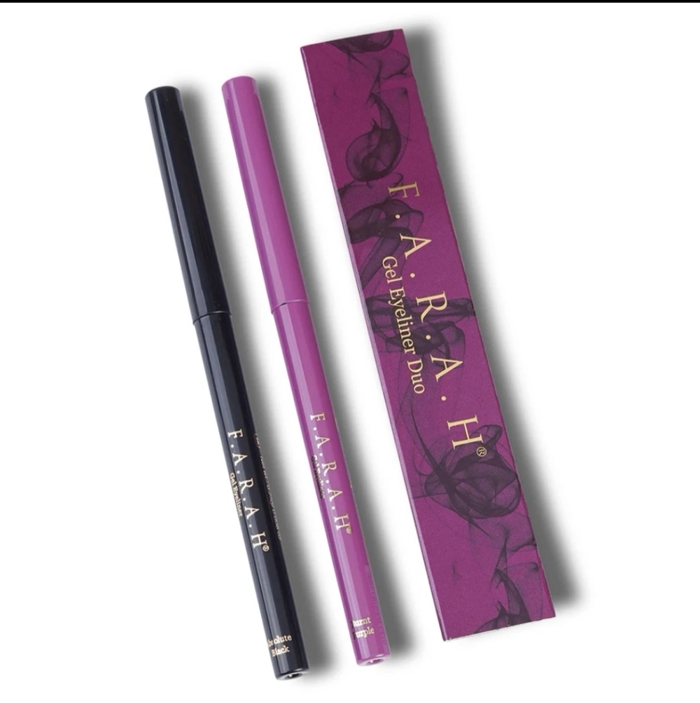 F.A.R.A.H Gel Eyeliner Duo - Absolute Black and Burnt Purple